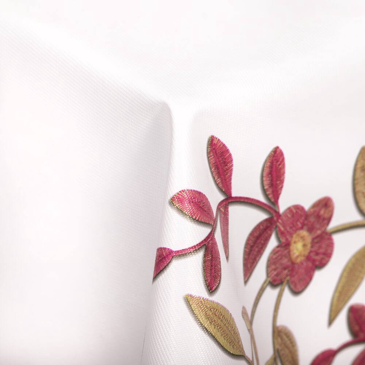 Floral Embroidery Oilcloth