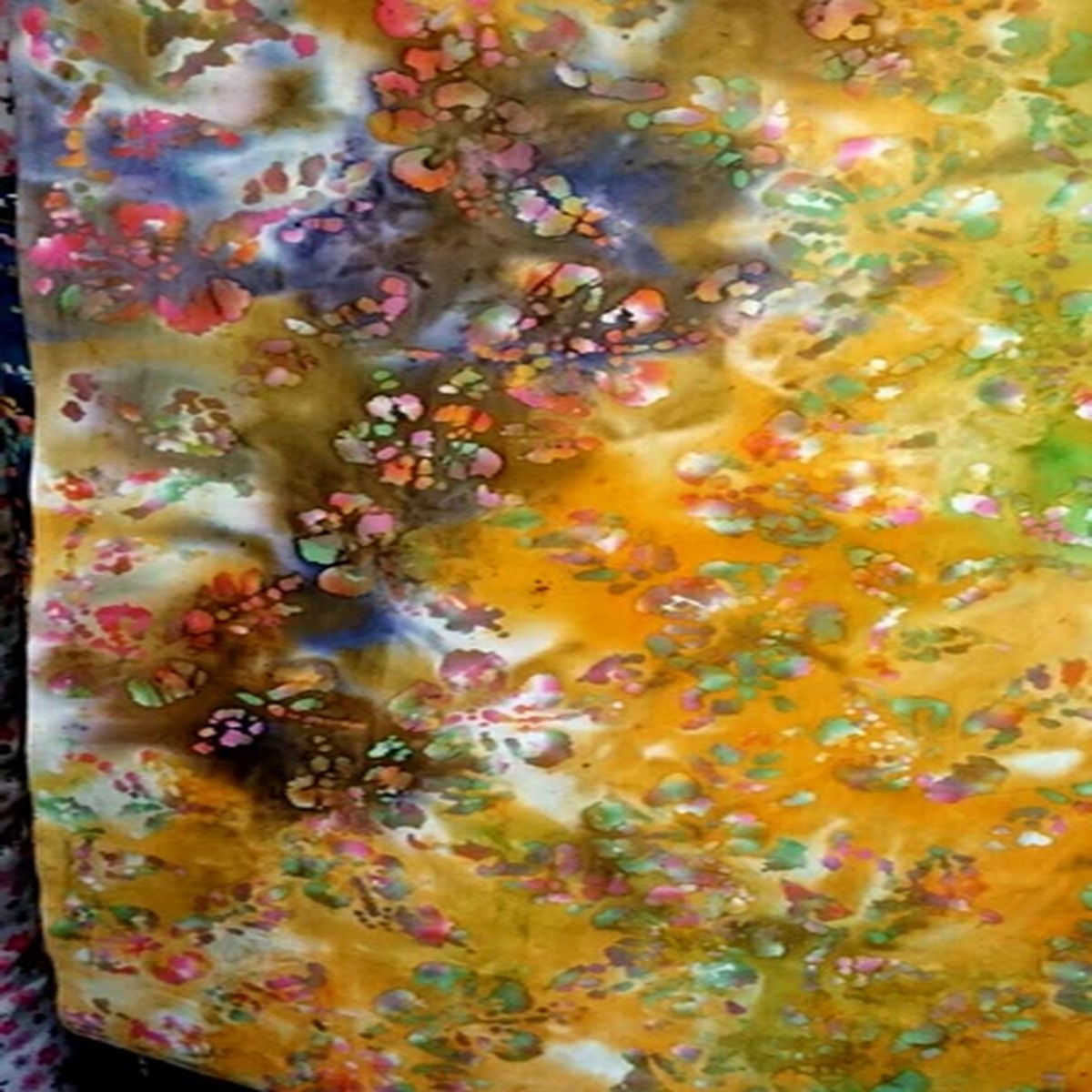 0.5 Meter Multicoloured Batik Tye & Dye 100% Cotton Fabric 46 wide
