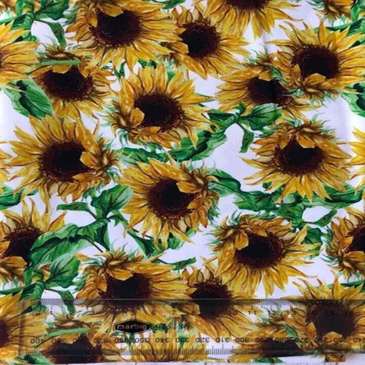 * Per HALF YARD 150cm Wide DIGITAL PRINT Sunflower Cotton Lycra Knit Fabric
